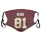 Art Monk Name & Number Red Washington Commanders Face Mask