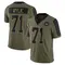 Men's Andrew Wylie Washington Commanders 2021 Salute To Service Jersey - Limited Olive