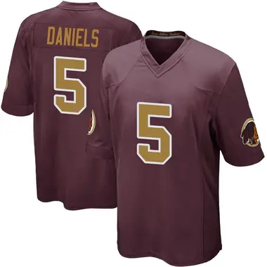 Men's Jayden Daniels Washington Commanders Burgundy Alternate Jersey - Game