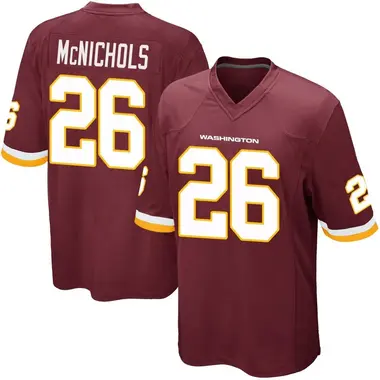 Men's Jeremy McNichols Washington Commanders Burgundy Team Color Jersey - Game