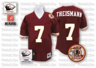 Men's Joe Theismann Washington Commanders With 50TH Patch Throwback Jersey - Authentic Red