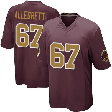 Men's Nick Allegretti Washington Commanders Burgundy Alternate Jersey - Game