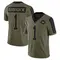 Men's Noah Igbinoghene Washington Commanders 2021 Salute To Service Jersey - Limited Olive