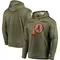 Men's Washington Commanders 2018 Salute to Service Sideline Therma Performance Pullover Hoodie - Olive