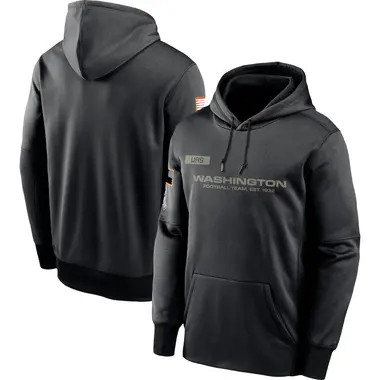 Men's Washington Commanders 2020 Salute to Service Sideline Performance Pullover Hoodie - Black