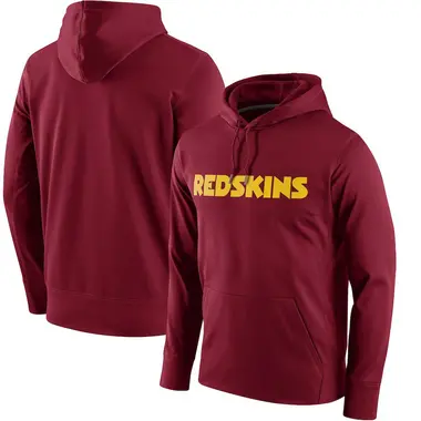 Men's Washington Commanders Burgundy Circuit Wordmark Essential Performance Pullover Hoodie -