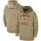 Men's Washington Commanders Tan 2019 Salute to Service Sideline Therma Pullover Hoodie -