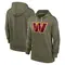 Women's Washington Commanders 2022 Salute to Service Performance Pullover Hoodie - Olive