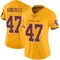 Women's Zane Gonzalez Washington Commanders Color Rush Jersey - Limited Gold