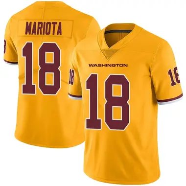 Youth Marcus Mariota Washington Commanders Color Rush Jersey - Limited Gold