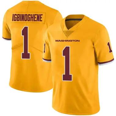 Youth Noah Igbinoghene Washington Commanders Color Rush Jersey - Limited Gold